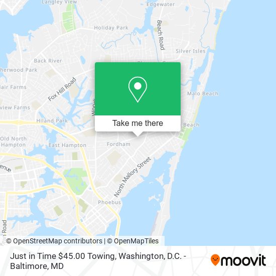 Just in Time $45.00 Towing map