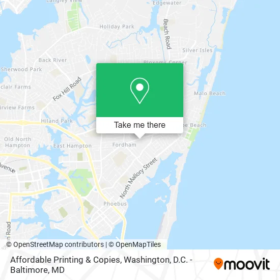 Affordable Printing & Copies map