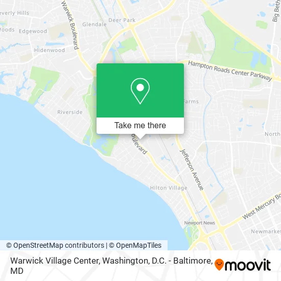 Mapa de Warwick Village Center
