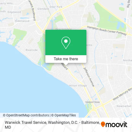 Mapa de Warwick Travel Service