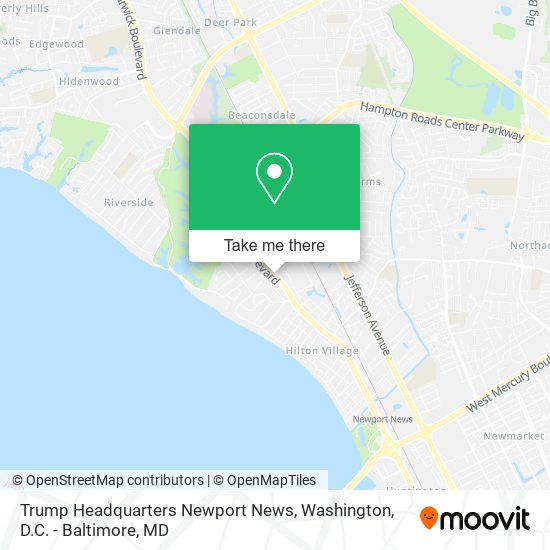 Mapa de Trump Headquarters Newport News