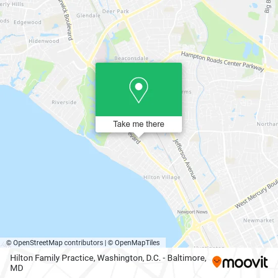 Mapa de Hilton Family Practice
