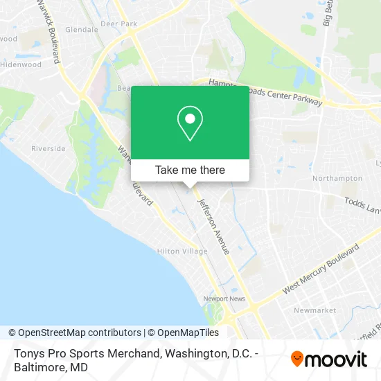 Tonys Pro Sports Merchand map
