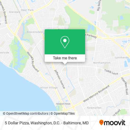 5 Dollar Pizza map