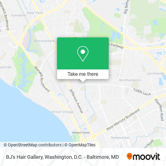 Mapa de BJ's Hair Gallery