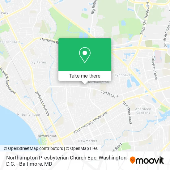 Northampton Presbyterian Church Epc map