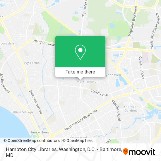 Hampton City Libraries map