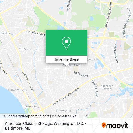 American Classic Storage map