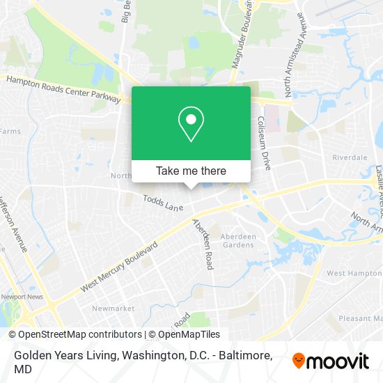 Golden Years Living map