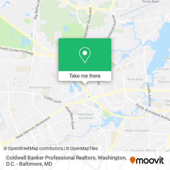 Mapa de Coldwell Banker Professional Realtors
