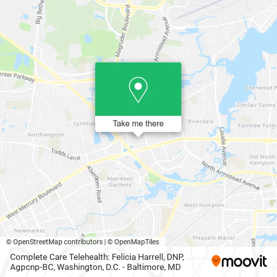 Complete Care Telehealth: Felicia Harrell, DNP, Agpcnp-BC map