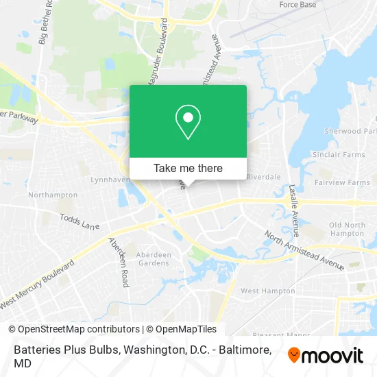 Batteries Plus Bulbs map