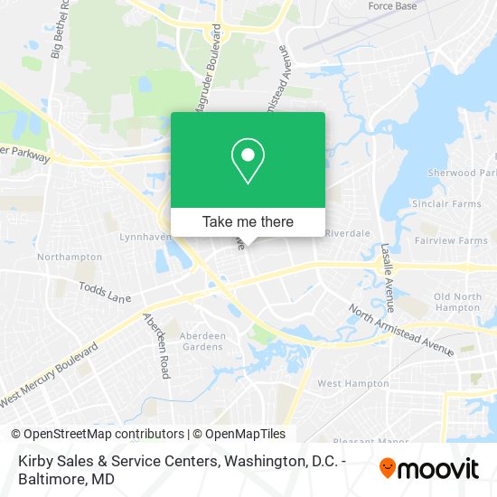 Kirby Sales & Service Centers map