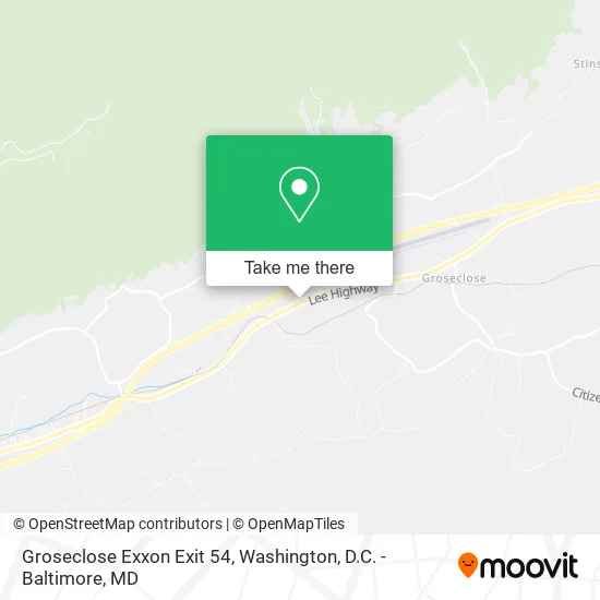 Groseclose Exxon Exit 54 map