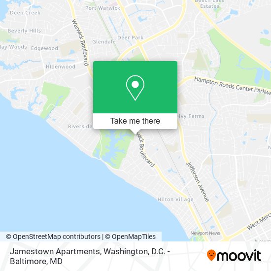 Mapa de Jamestown Apartments