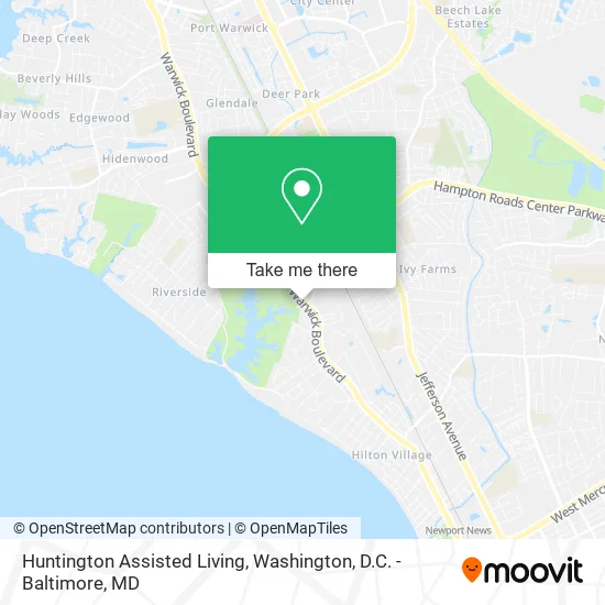 Mapa de Huntington Assisted Living