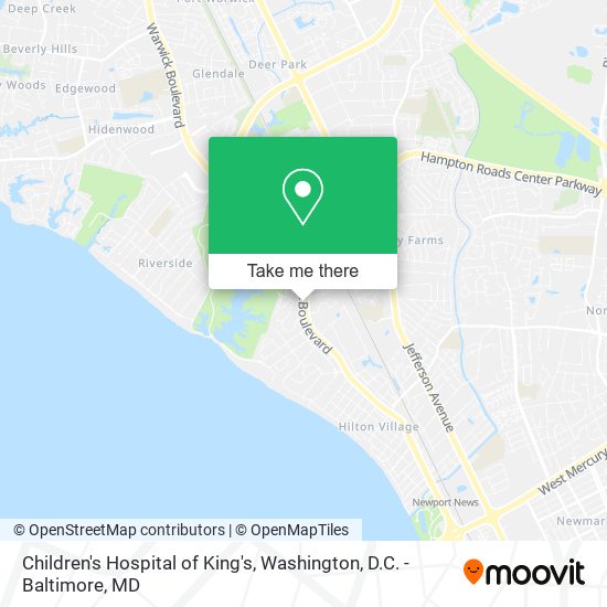 Children's Hospital of King's map