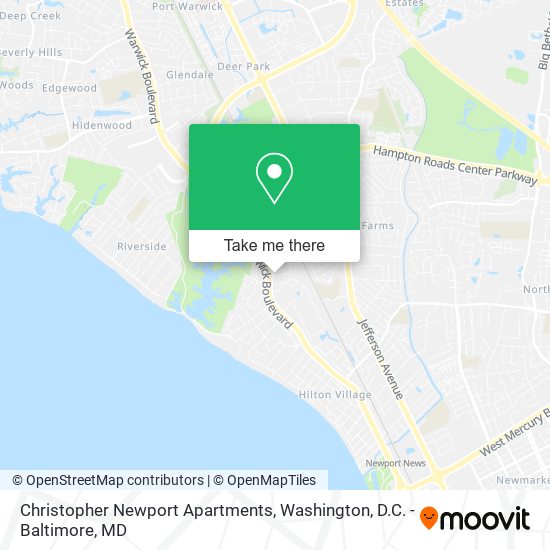 Christopher Newport Apartments map