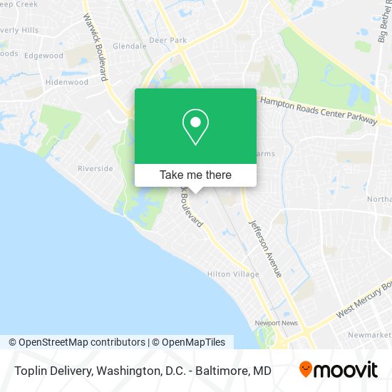 Toplin Delivery map