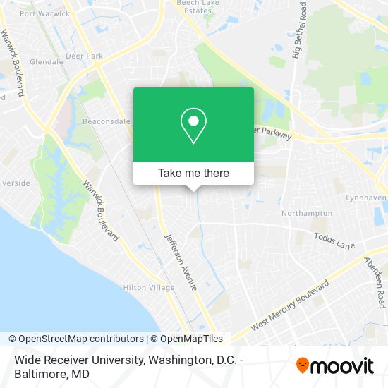 Mapa de Wide Receiver University