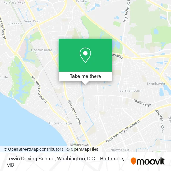 Lewis Driving School map