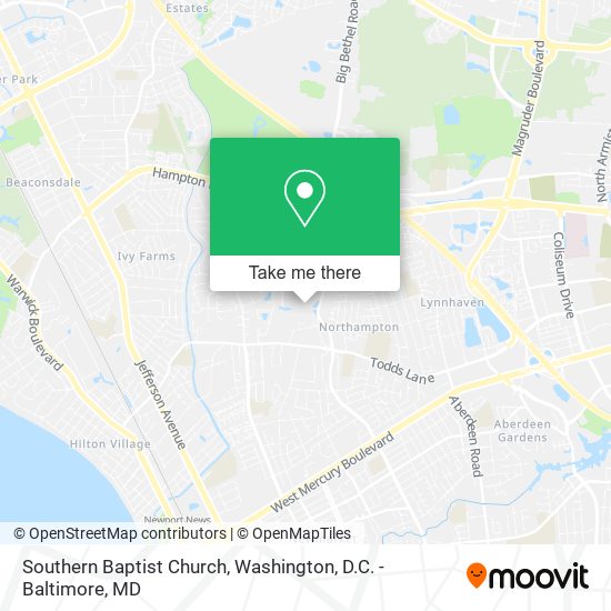 Southern Baptist Church map