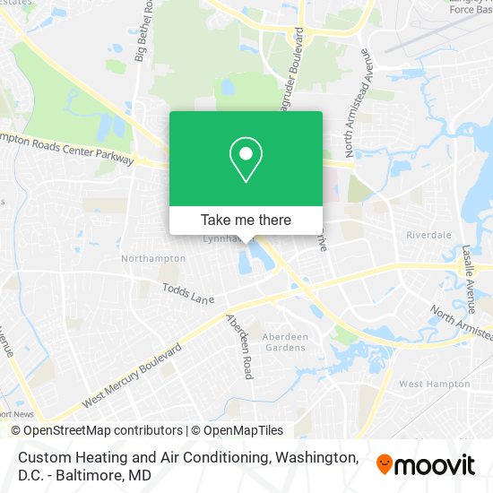 Mapa de Custom Heating and Air Conditioning