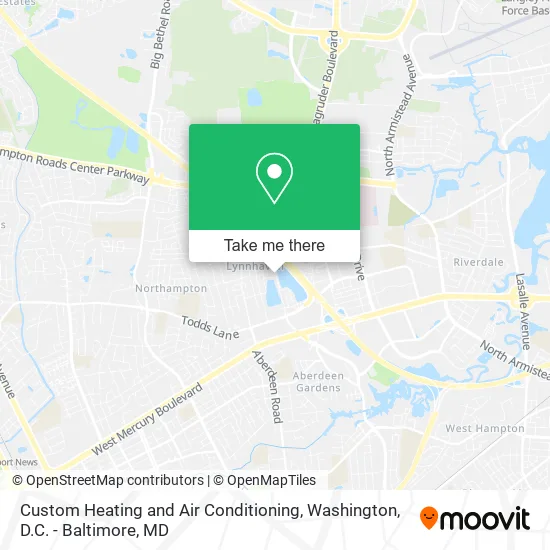 Custom Heating and Air Conditioning map