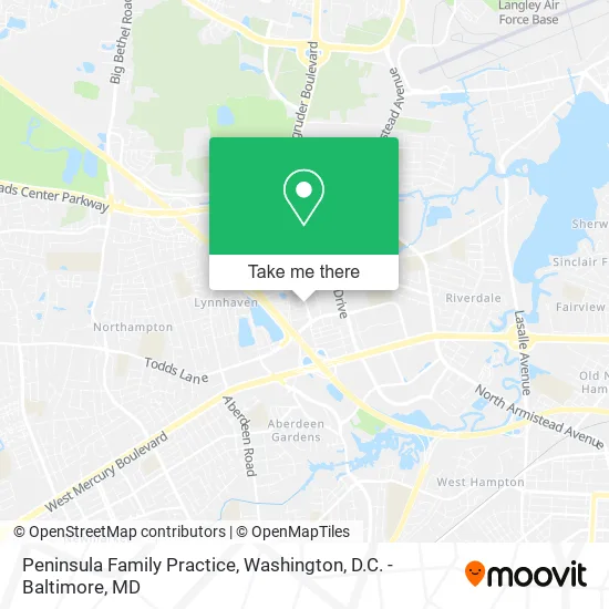 Peninsula Family Practice map