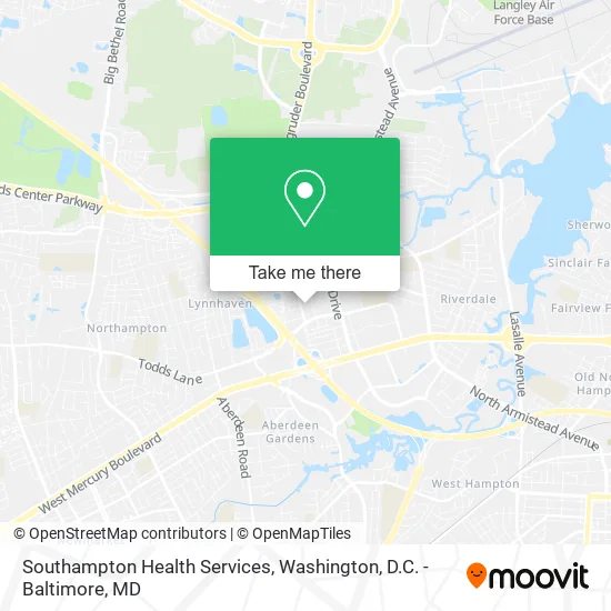 Mapa de Southampton Health Services