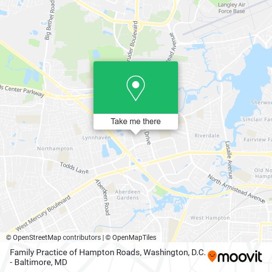 Family Practice of Hampton Roads map