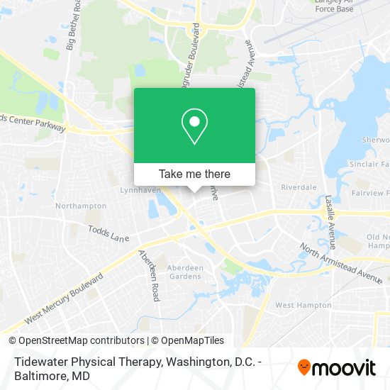 Mapa de Tidewater Physical Therapy