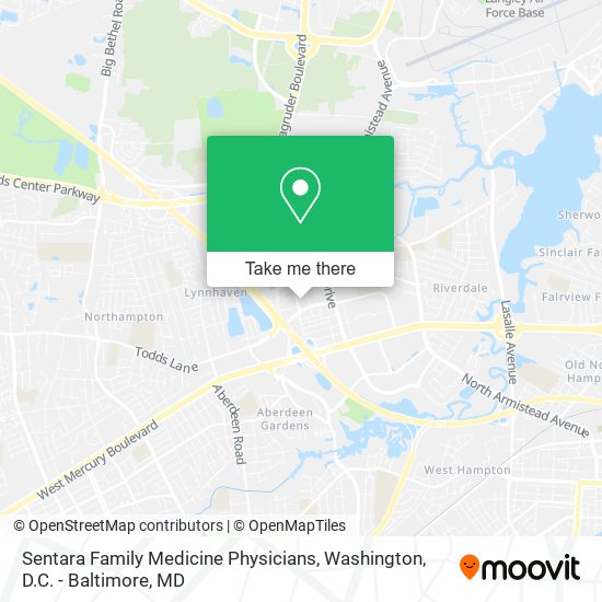 Sentara Family Medicine Physicians map