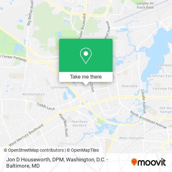 Jon D Houseworth, DPM map