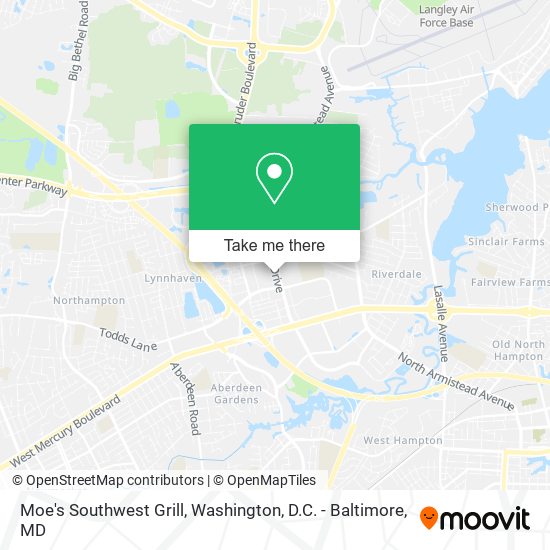 Moe's Southwest Grill map