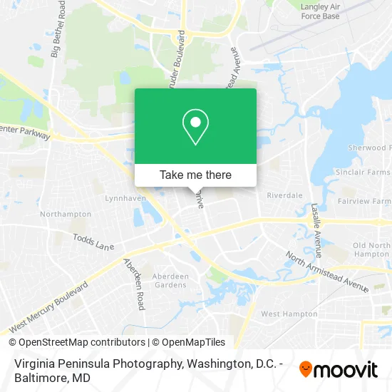 Virginia Peninsula Photography map
