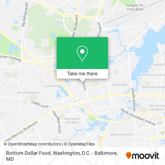 Bottom Dollar Food map