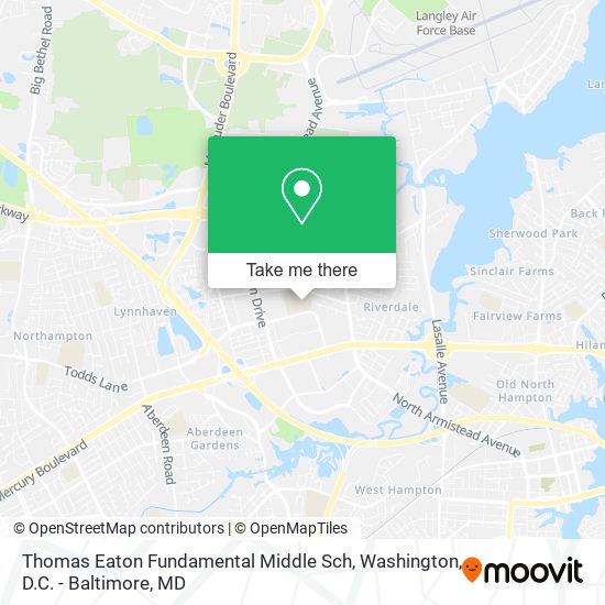 Mapa de Thomas Eaton Fundamental Middle Sch