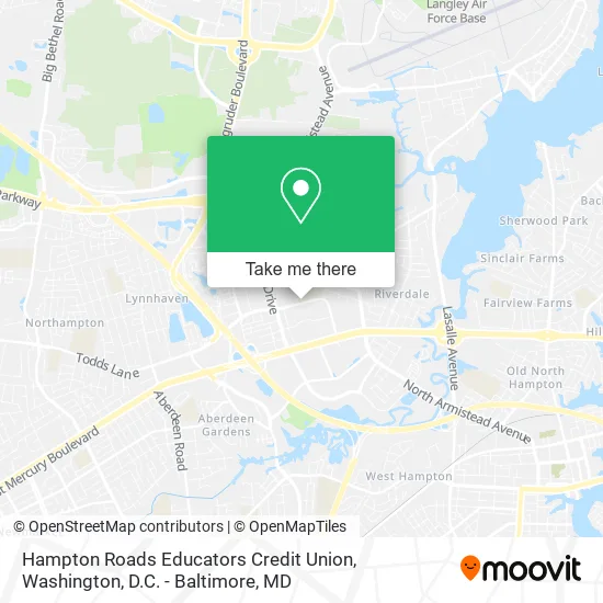 Hampton Roads Educators Credit Union map