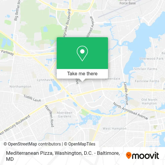 Mediterranean Pizza map