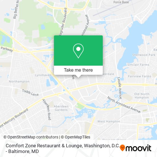 Mapa de Comfort Zone Restaurant & Lounge