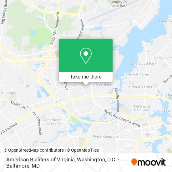 American Builders of Virginia map