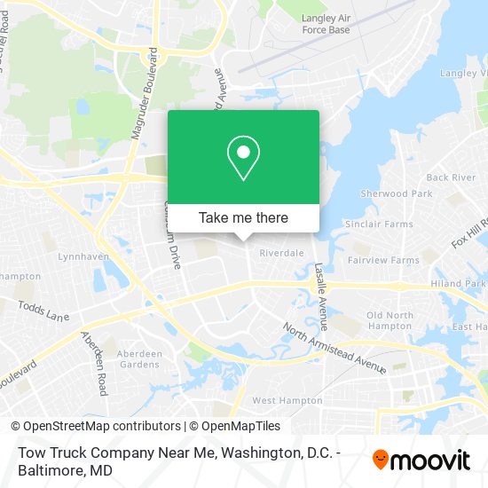 Mapa de Tow Truck Company Near Me