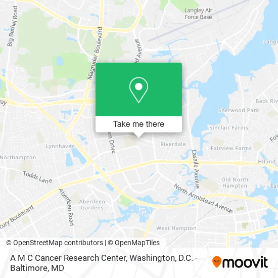 A M C Cancer Research Center map