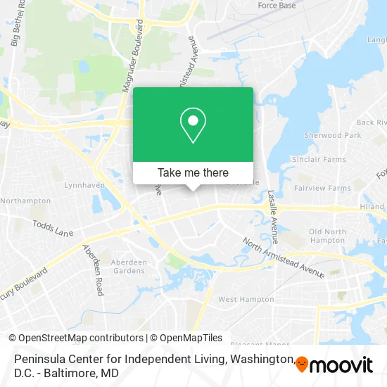 Peninsula Center for Independent Living map