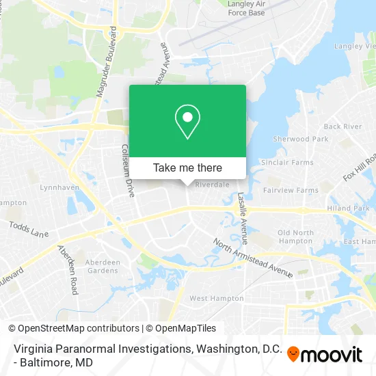 Virginia Paranormal Investigations map