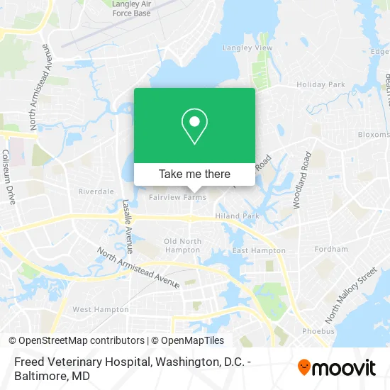 Freed Veterinary Hospital map