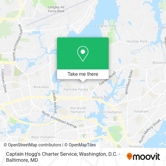 Captain Hogg's Charter Service map