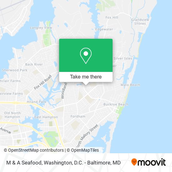 M & A Seafood map