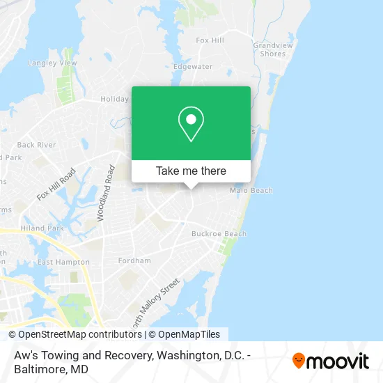 Aw's Towing and Recovery map